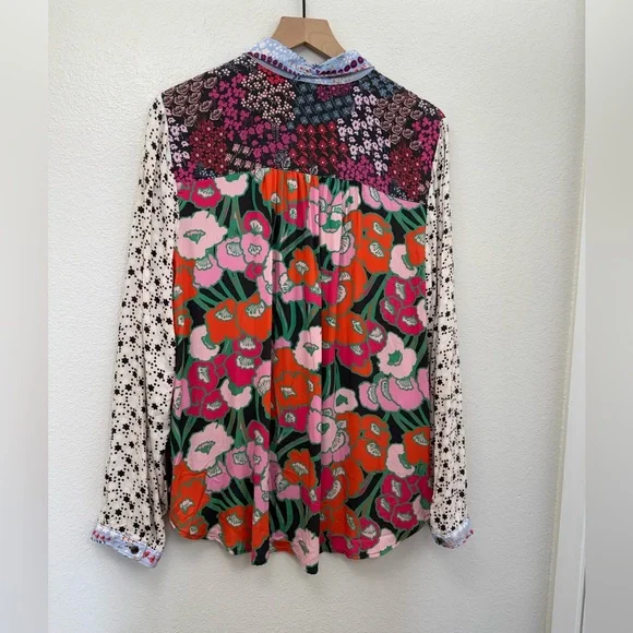 Maeve by Anthropologie The Paz Button-Down Shirt Large - Picture 4 of 9